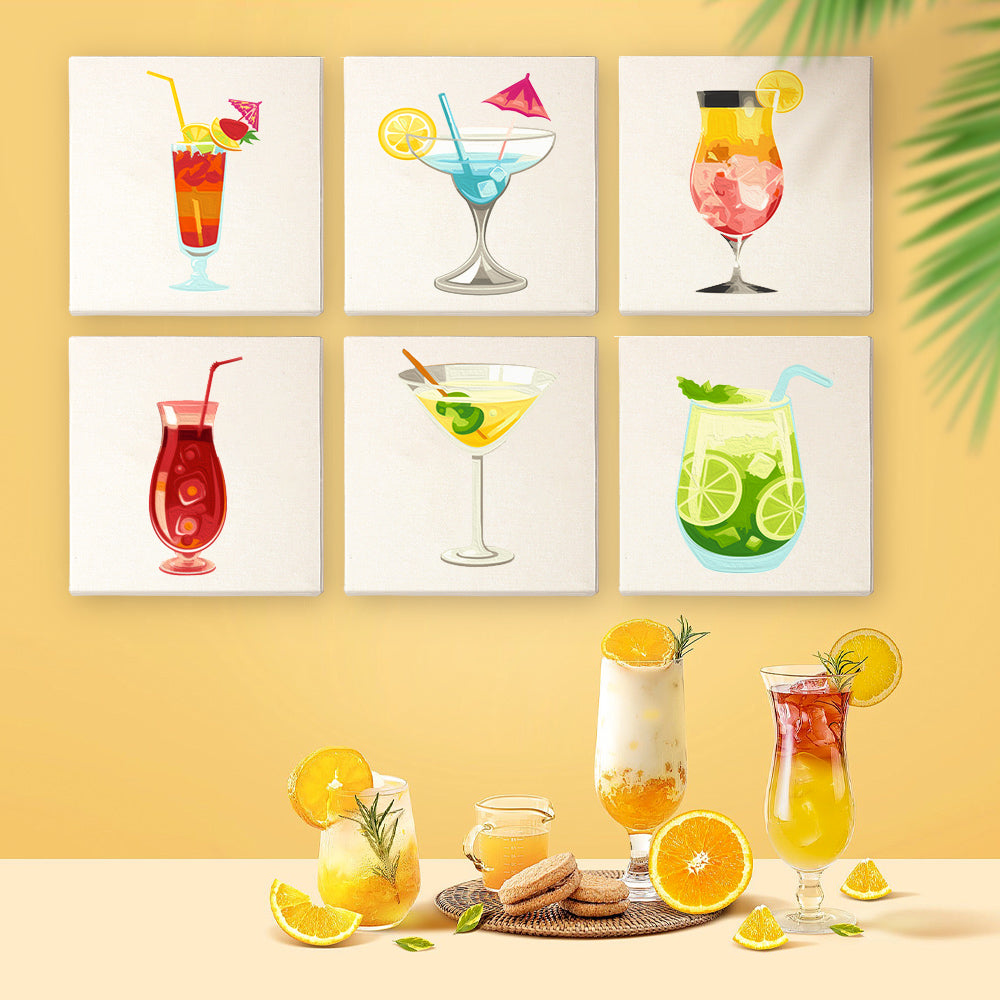 6 Mini Paintings | Cocktail set