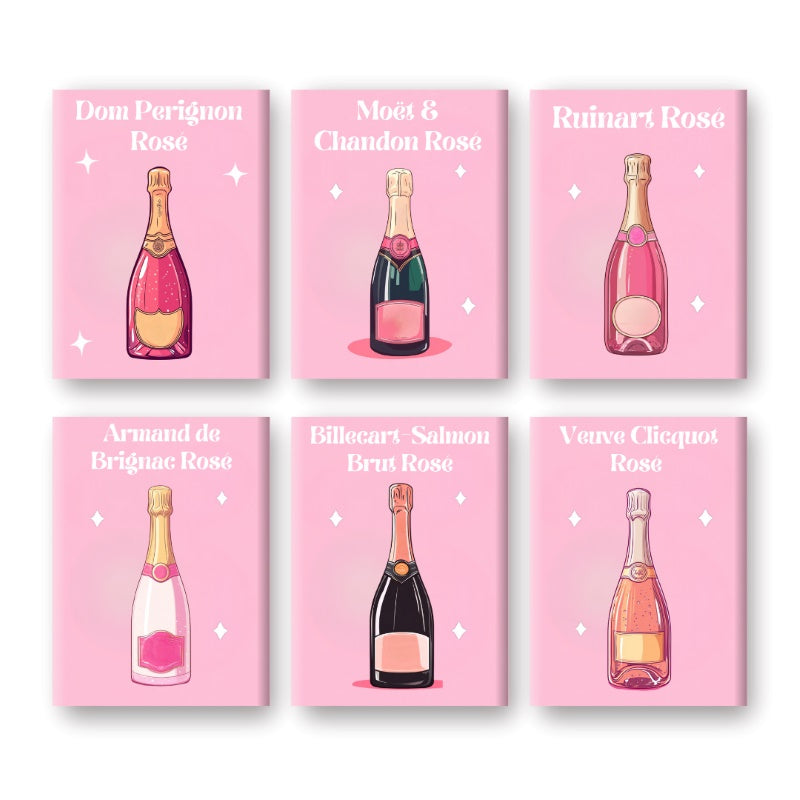 Schilder Op Nummers - 6 Mini Paintings | Champagne Rosé set