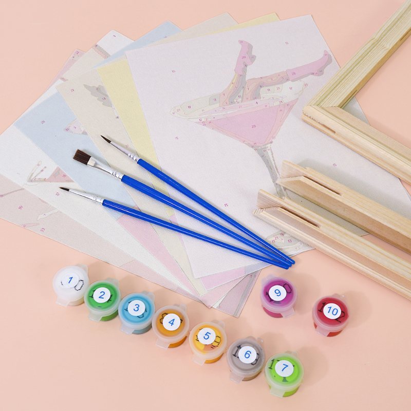 6 Mini Paintings | Fancy Cocktails set