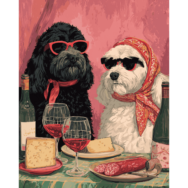 Elegante honden- Schilderen op nummers