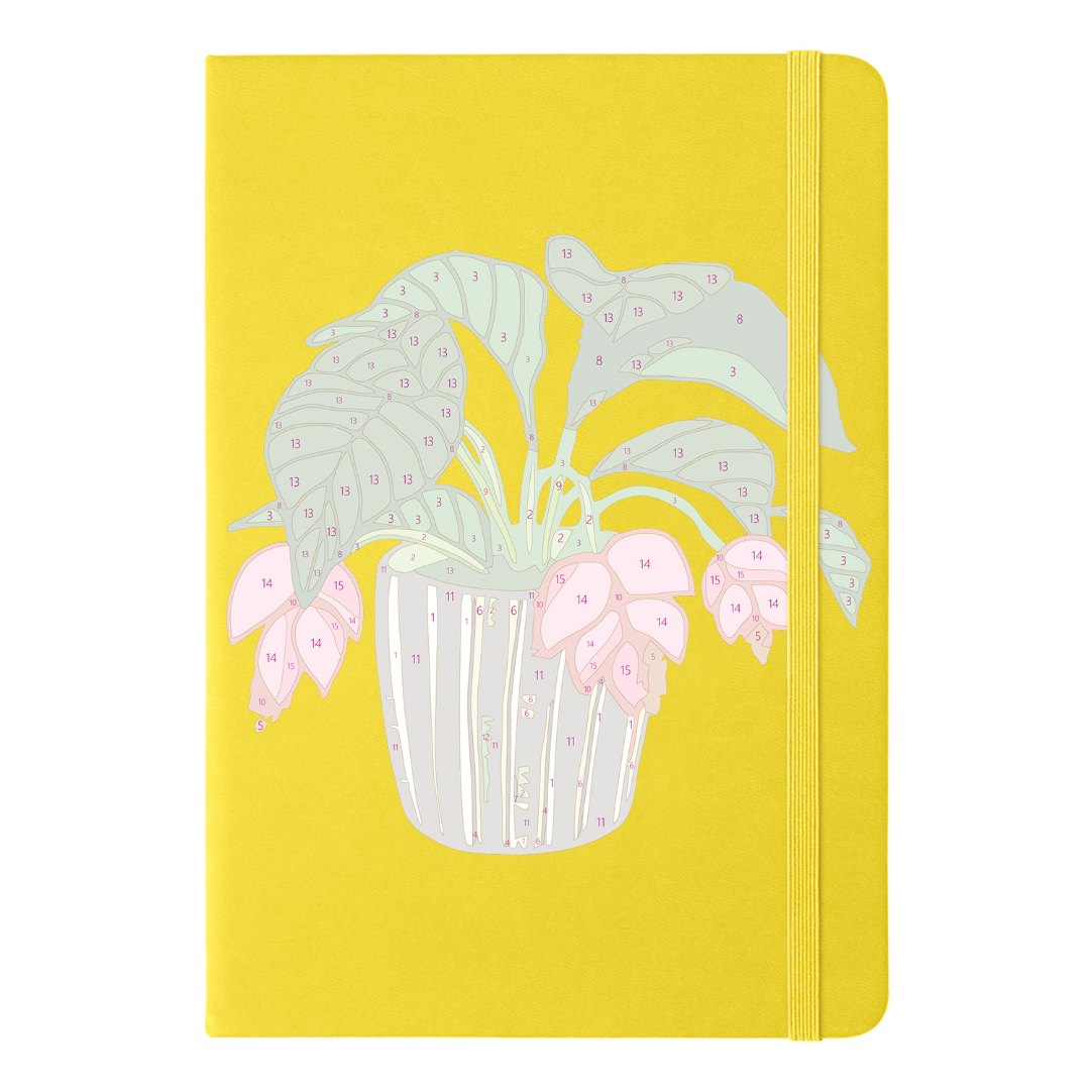 Schilder op Nummer Notitieboek - Kamerplant | 2 Kleuren