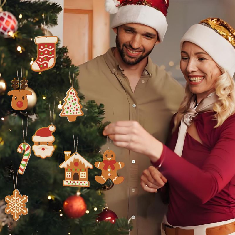 8 Schilder op Nummer Kersthangers - Kerstkoekjes set