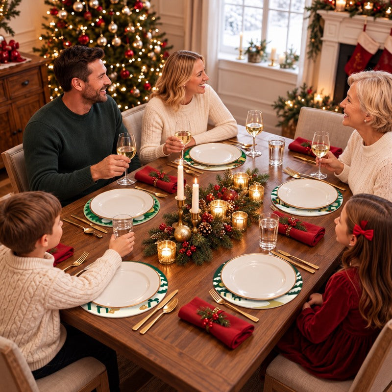 Schilder op Nummer Placemats – Kerstavond Set