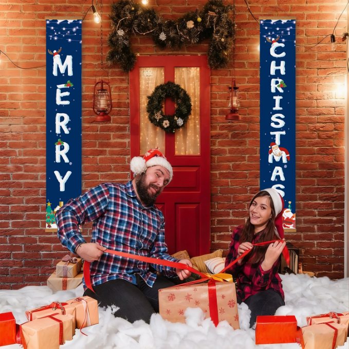 Schilder op Nummer Deurpanelen - Merry Christmas set