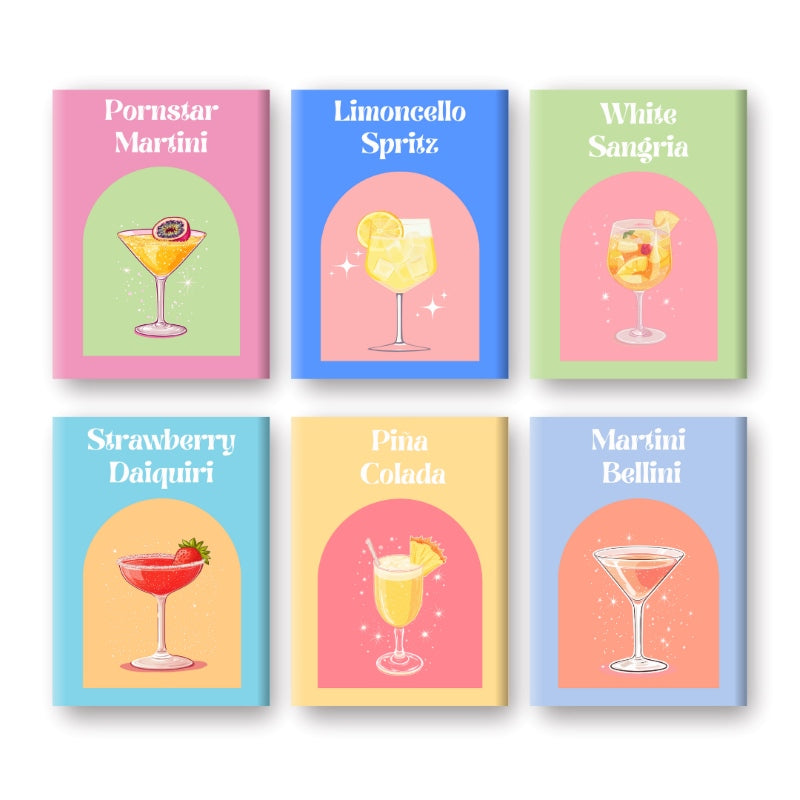 Schilder Op Nummers - 6 Mini Paintings | Summer vibes Cocktail set