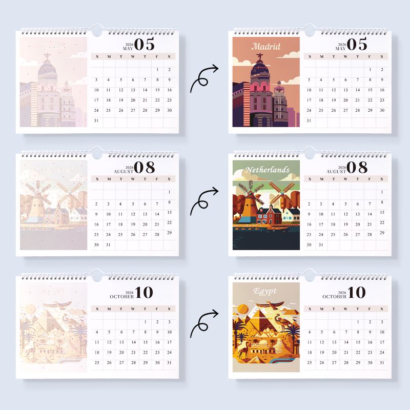 2026 Schilderen op Nummer kalender | Beroemde monumenten editie