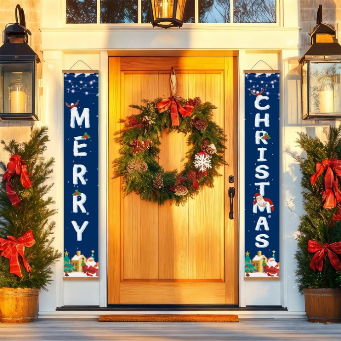 Schilder op Nummer Deurpanelen - Merry Christmas set