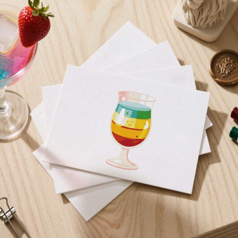 5 Schilderen op Nummer Ansichtkaarten - Cocktail set