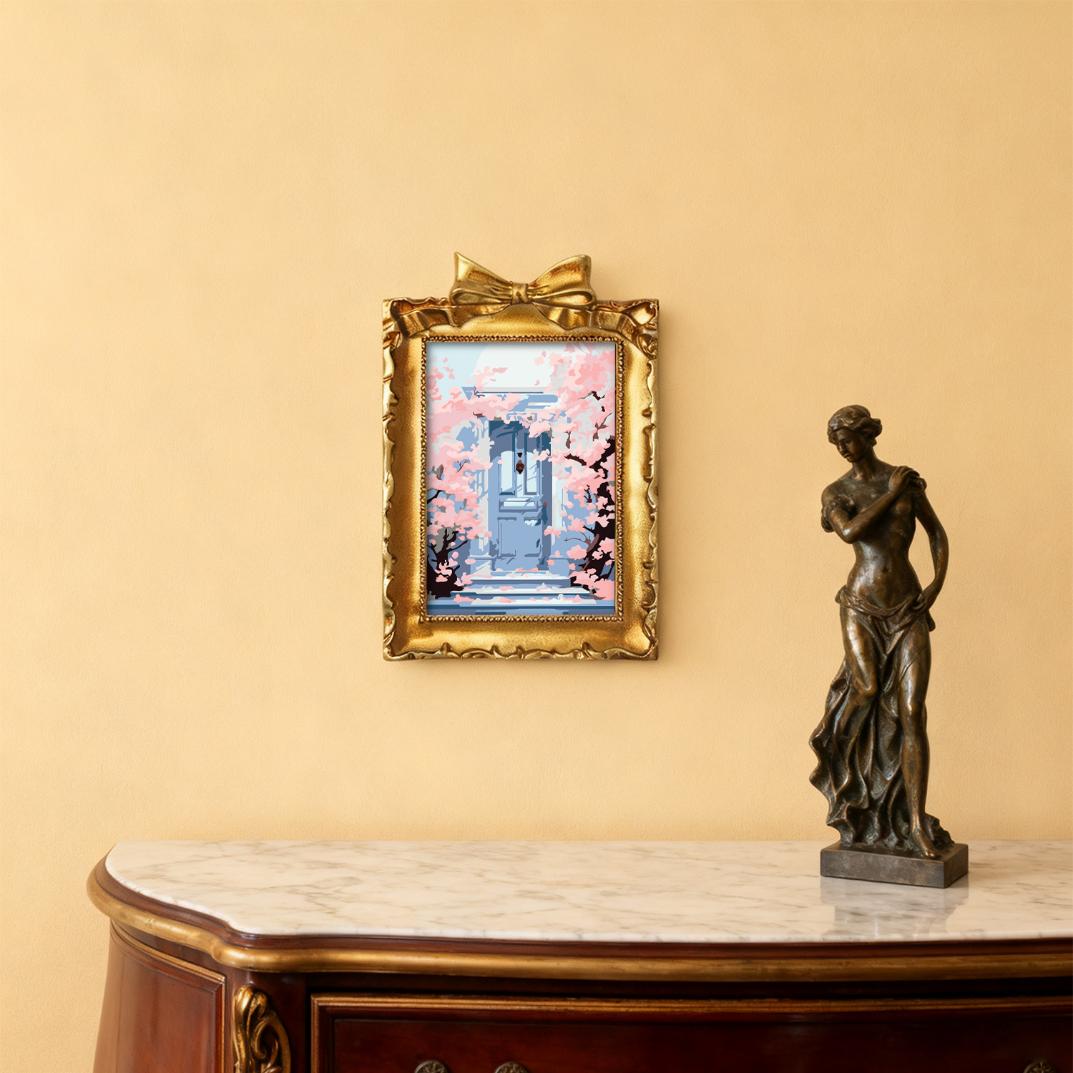 Mini Painting met Fotolijst – Bloesems bij de Deur