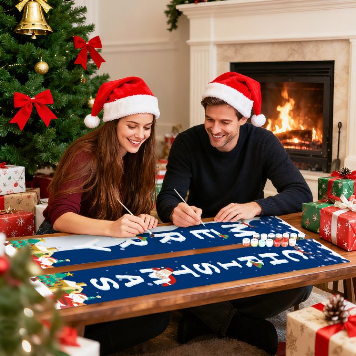Schilder op Nummer Deurpanelen - Merry Christmas set