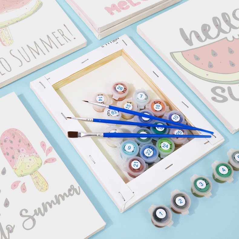 6 Mini Paintings | Summer Melon set