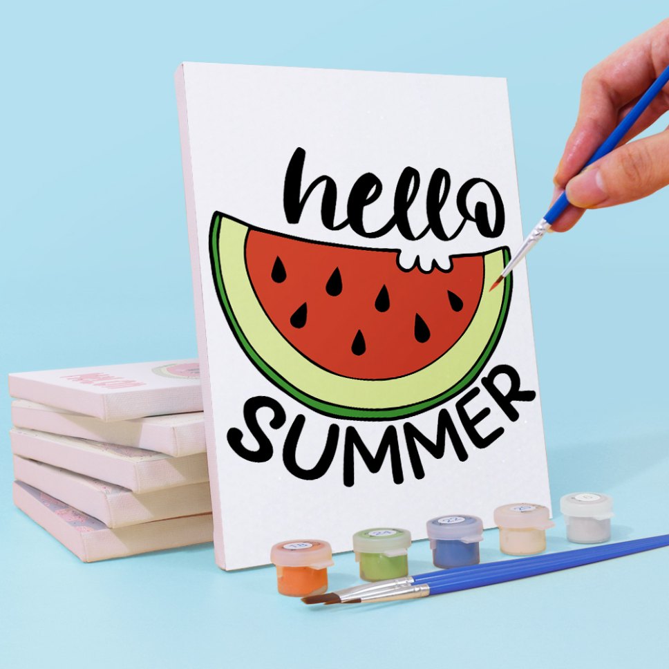 6 Mini Paintings | Summer Melon set