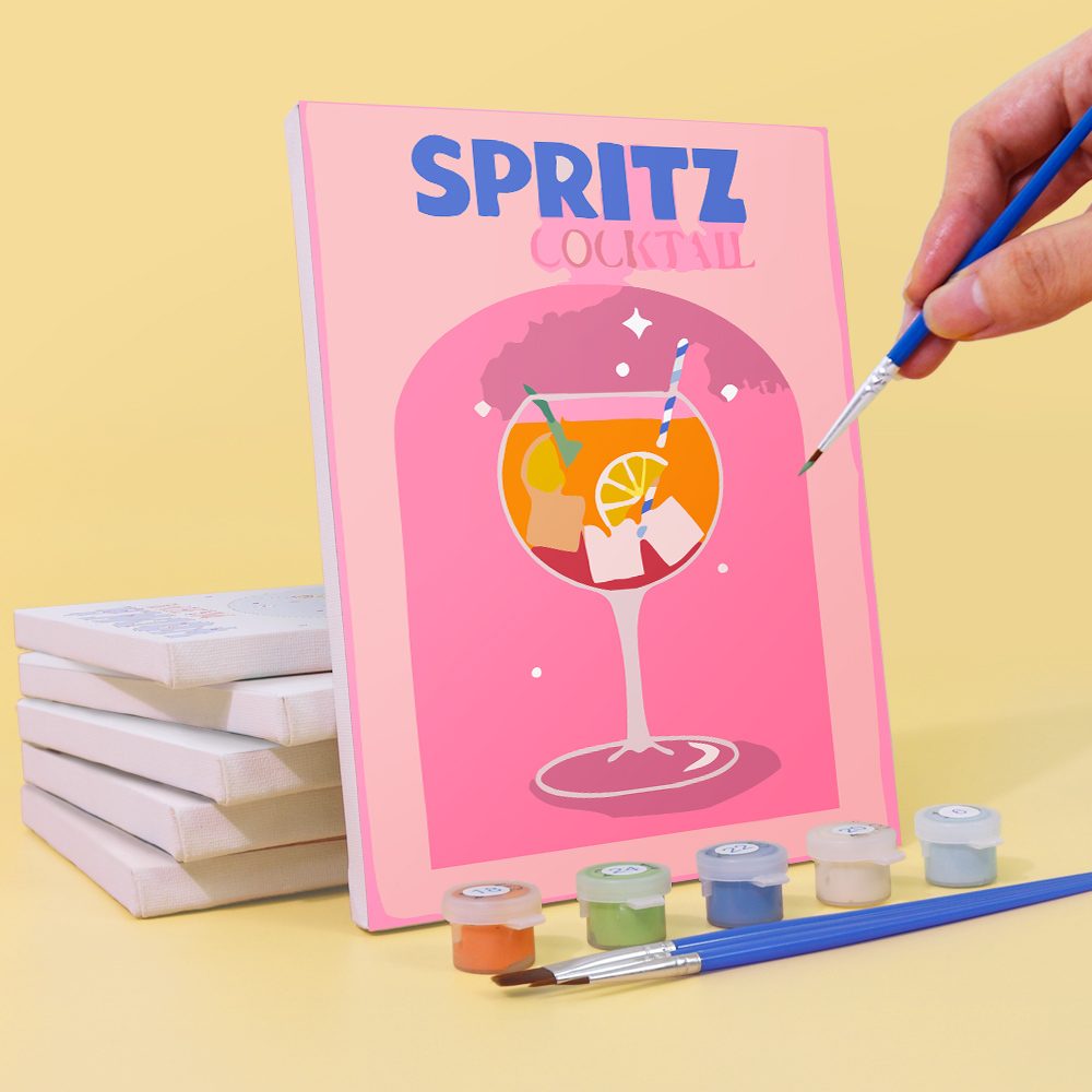 Schilderen op Nummer Reisbundel – Kleurrijke Cocktail Set + Reistas