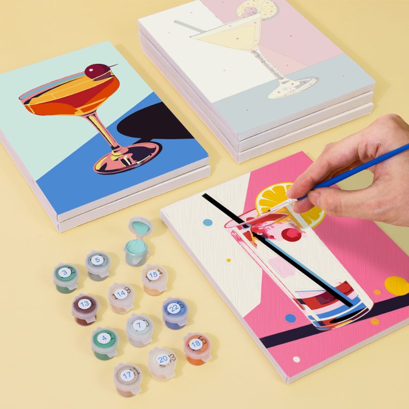 6 Mini Paintings | Classy Cocktails set