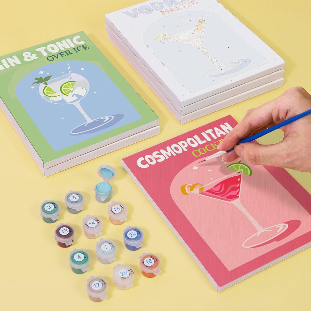 12 Mini Paintings | Kleurrijke Cocktail Bundel