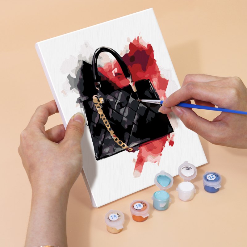 6 Mini Paintings | Red & black glamour set