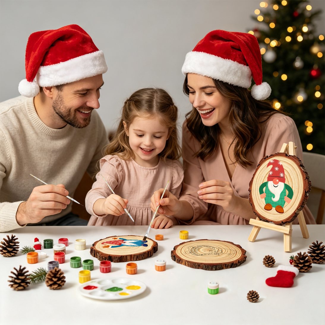 Schilder op Nummer Boomschijf - Kerstkabouter