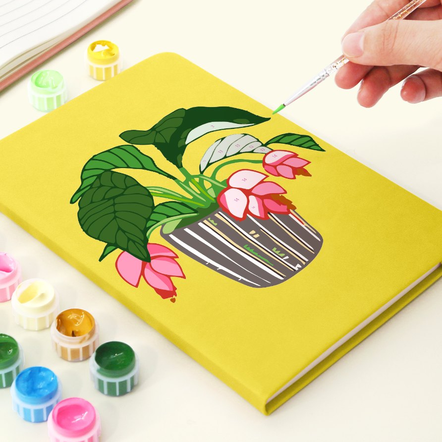 Schilder op Nummer Notitieboek - Kamerplant | 2 Kleuren