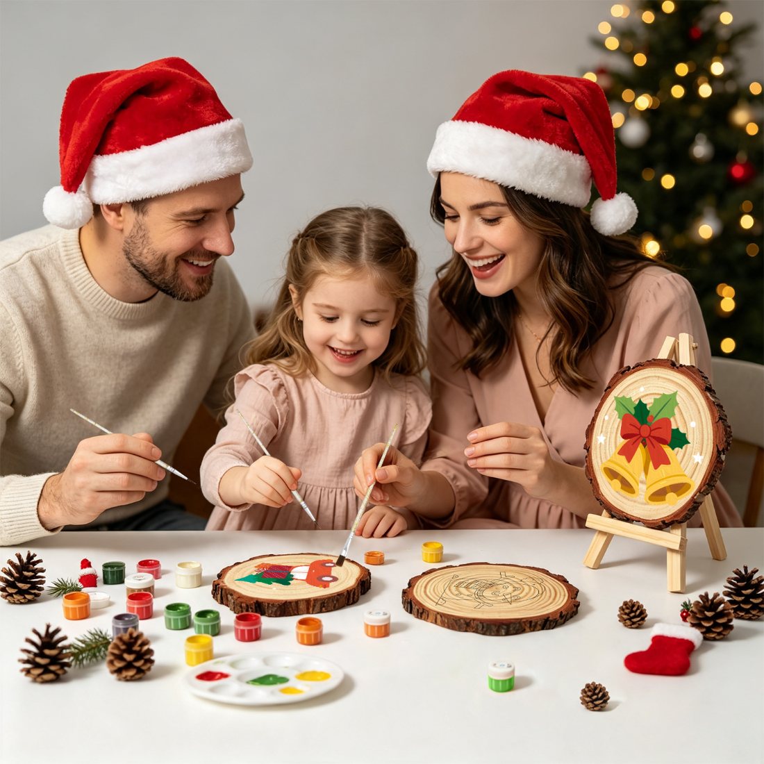 Schilder op Nummer Boomschijf - Kerstbellen