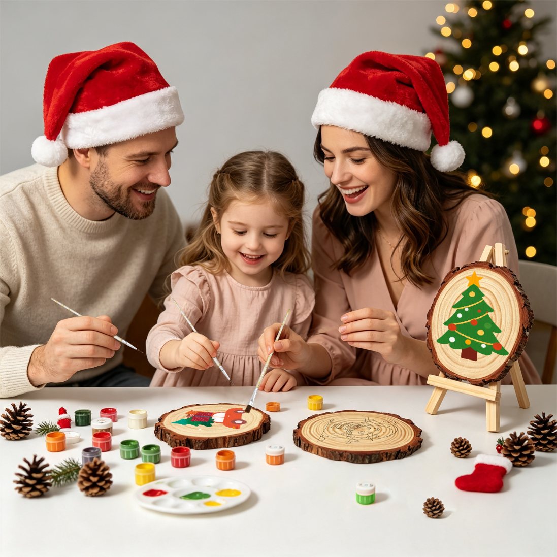 Schilder op Nummer Boomschijf - Kerstboom