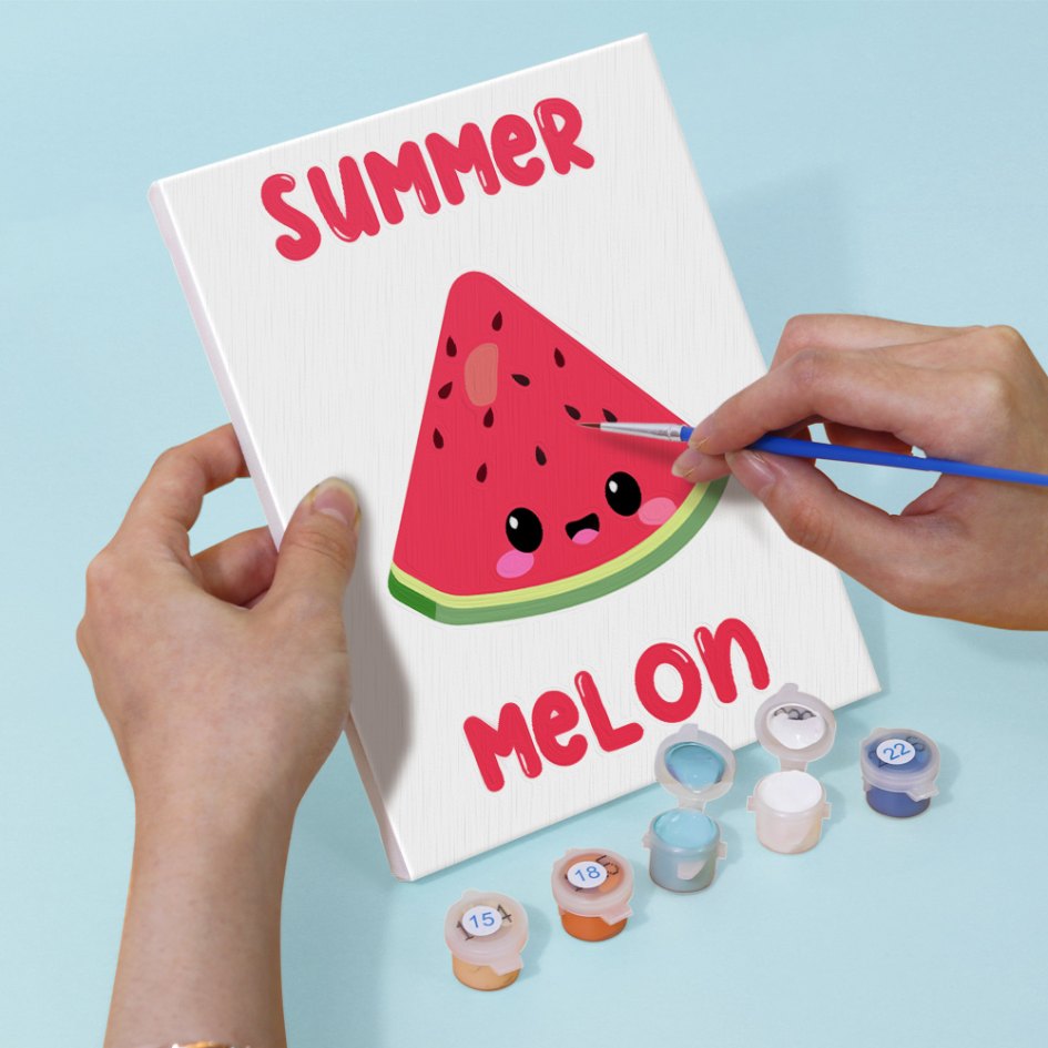 6 Mini Paintings | Summer Melon set