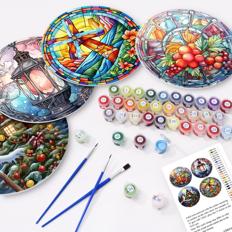 Schilder op Nummer - 4 Placemats | Winter set