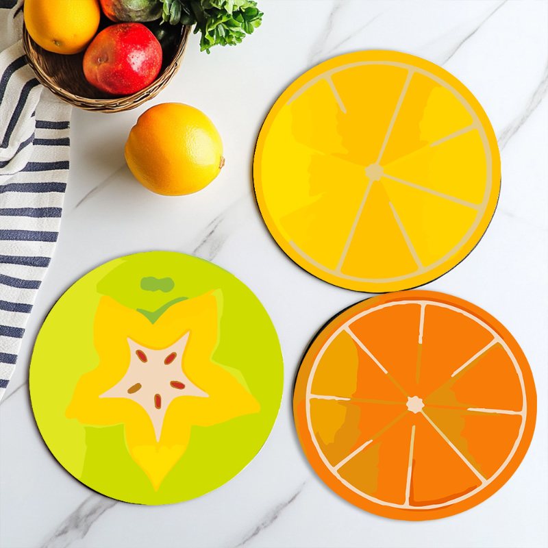 Schilder op Nummer - 6 Placemats | Fruit set