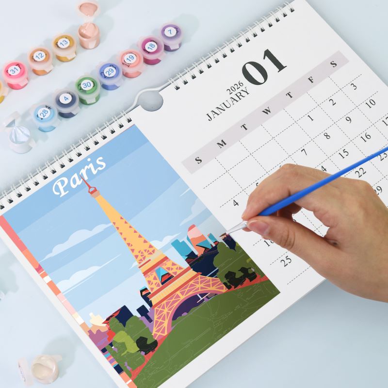 2026 Schilderen op Nummer kalender | Beroemde monumenten editie
