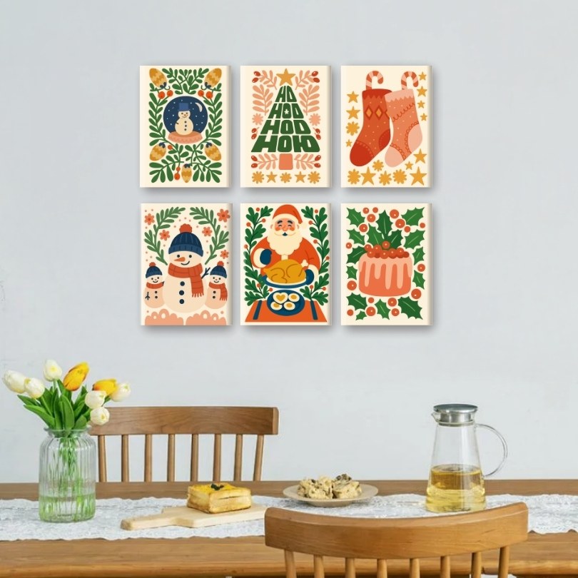 6 Mini Paintings | Prachtig Kerst Set