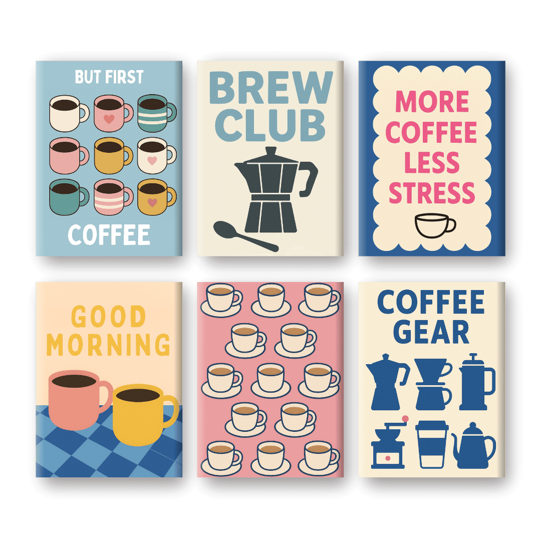 6 Mini Paintings | Brew Club Coffee Set