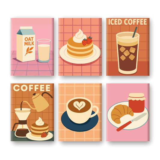 6 Mini Paintings | Ochtend Ontbijt Set