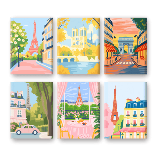 6 Mini Paintings | Parijs Set