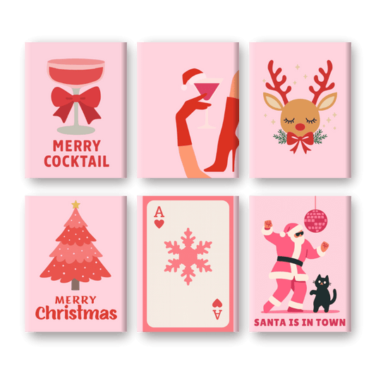 6 Mini Paintings | Pink Vibes Kerstset