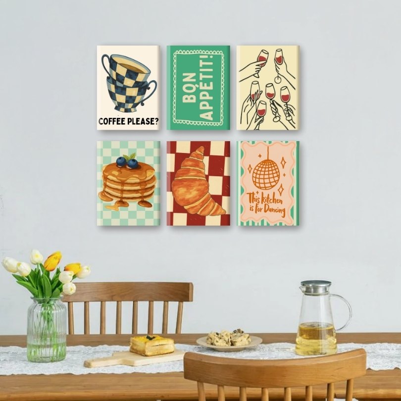 6 Mini Paintings | Keuken set Mockup