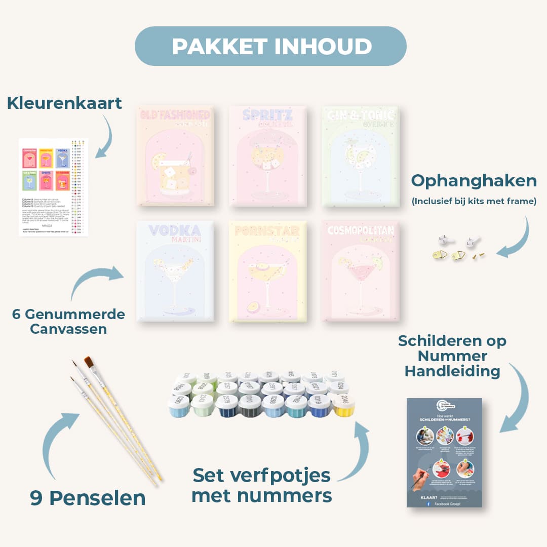 6 Mini Paintings | Vrolijk Weer Set