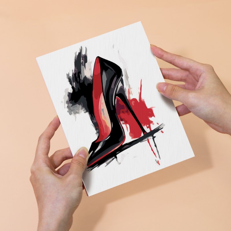 6 Mini Paintings | Red & black glamour set