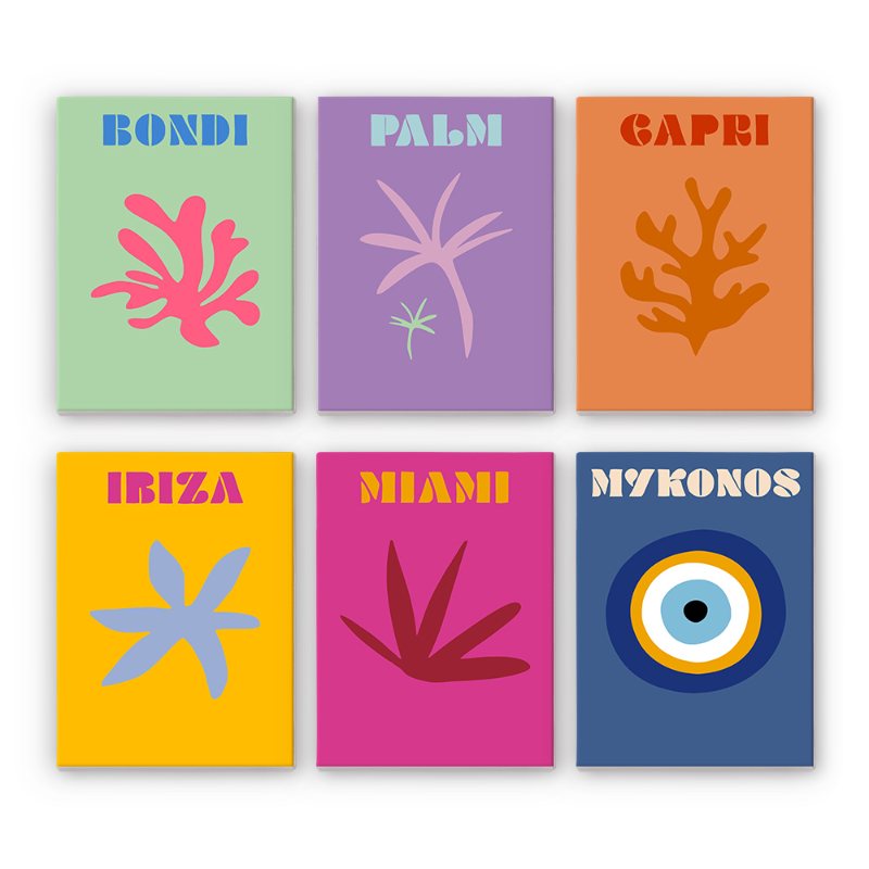 Schilder Op Nummers - 6 Mini Paintings | Kustsfeer set