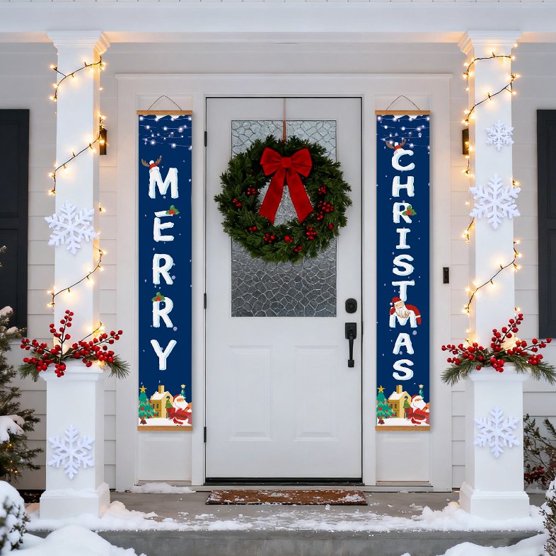Schilder op Nummer Deurpanelen - Merry Christmas set