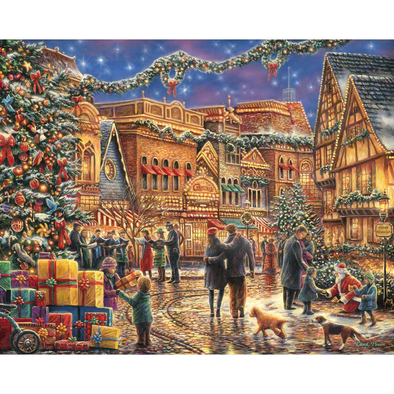 Schilder Op Nummers - Christmas at Town Square - by Chuck Pinson