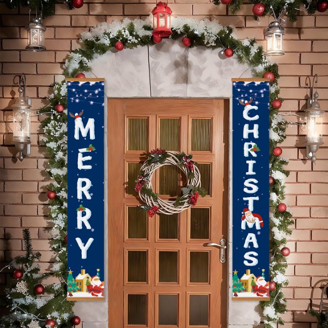Schilder op Nummer Deurpanelen - Merry Christmas set