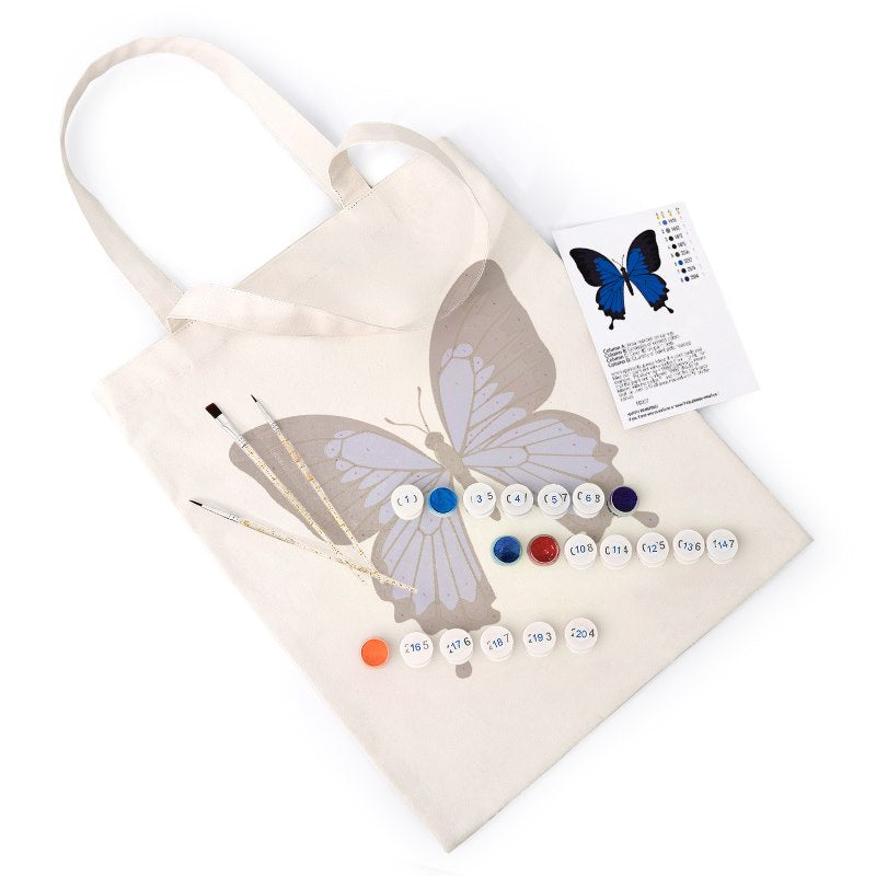 Schilderen op Nummer Totebag - Vlinders | 4 soorten