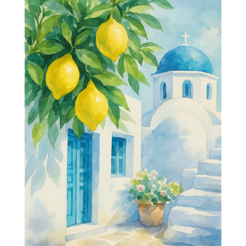 Citroenen in Santorini