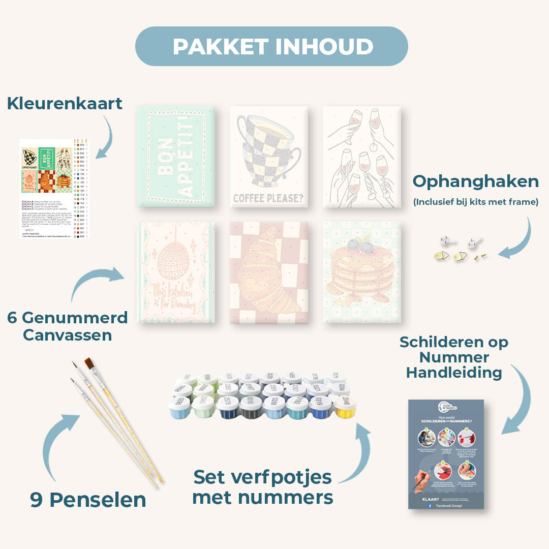 6 Mini Paintings | Keuken set