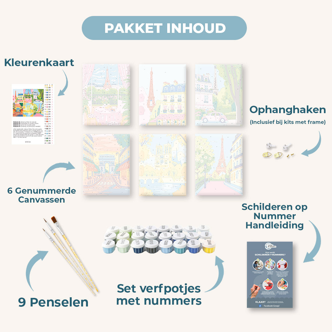 6 Mini Paintings | Parijs Set