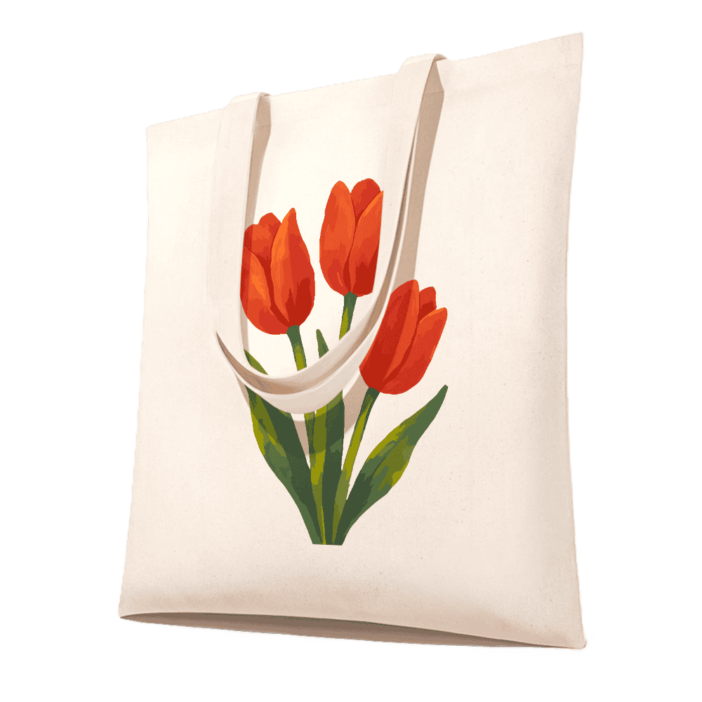 Schilderen op Nummer Totebag Tulpen