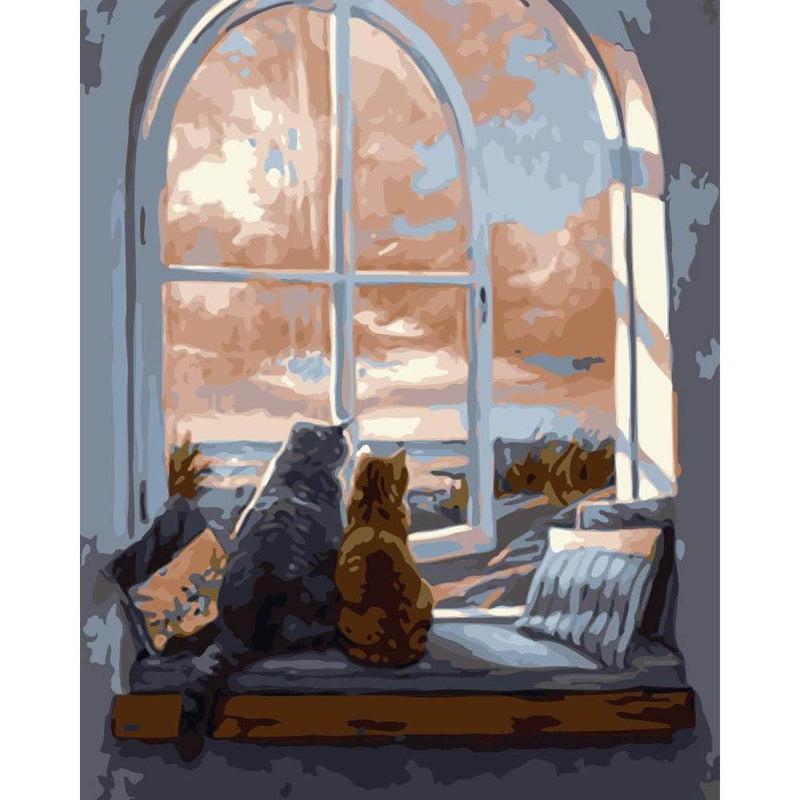 Schilder Op Nummers - Verliefde katten