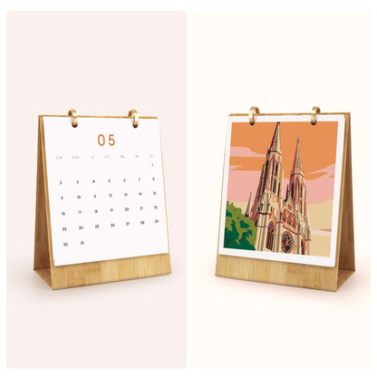 2027 Schilderen op Nummer Bureaukalender – Vintage Reizen Editie