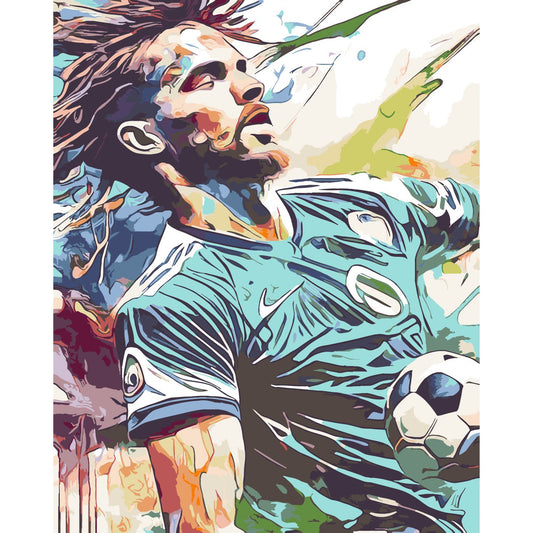 Schilder Op Nummers - Voetbal speler 2 - by Zamart