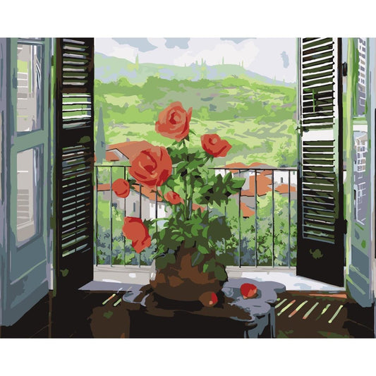 Schilder Op Nummers - De luiken over de vallei - by Guido Borelli