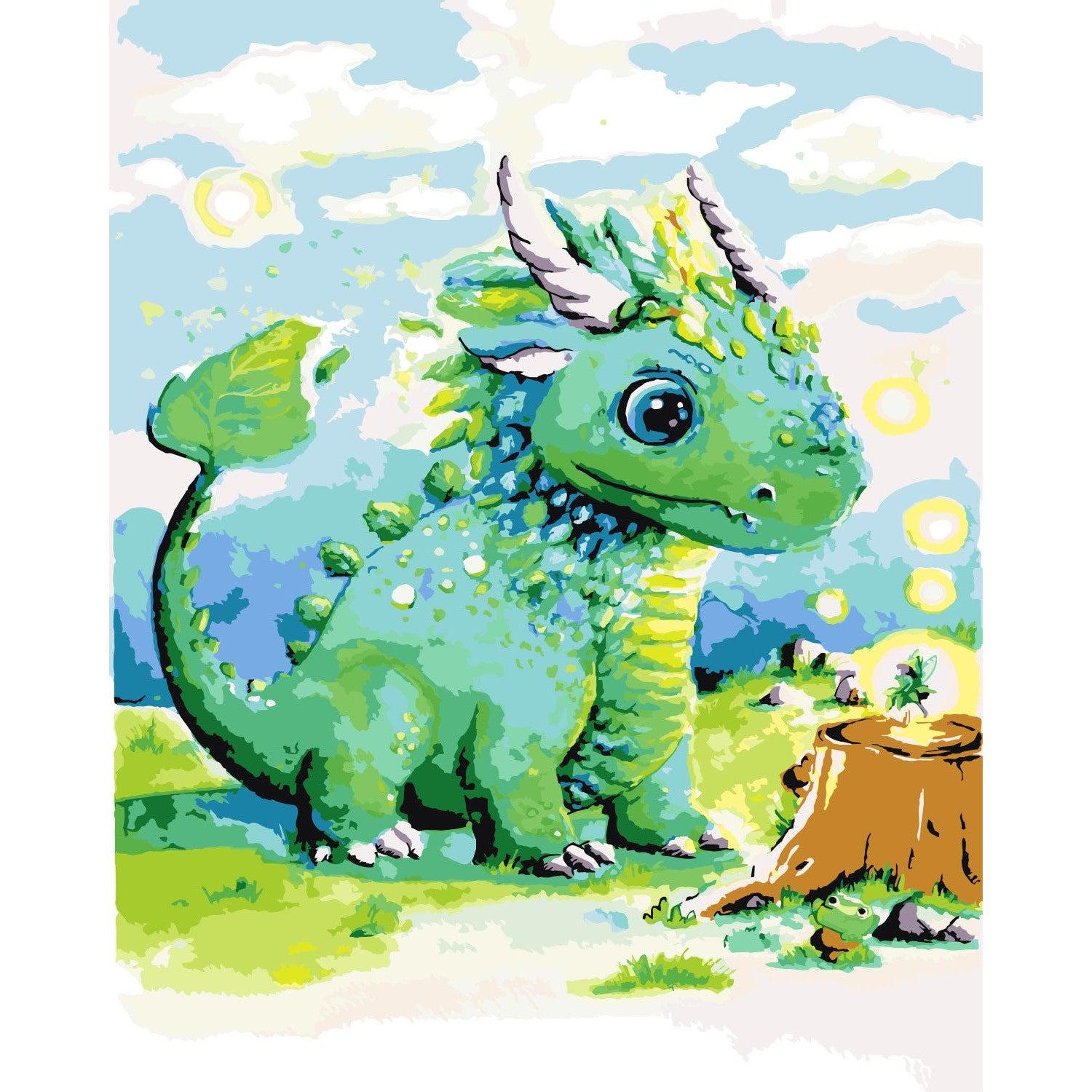 Schilder Op Nummers - Forest Dragon - By Tiny Tami